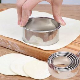 Baking Moulds 5/1Pcs Cookie Biscuit Cutter Mould Stainless Steel DIY Dumplings Skin Cutting Tool Round Pastry Cake Mould Kitchen Gadgets