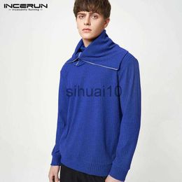 Men's Sweaters Autumn Men Pullovers Solid Colour Turtleneck Long Sleeve 2023 Streetwear Sweater Zipper Fashion Casual Men Clothing S-5XL J230808