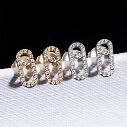 Hoop Huggie French classic original messica Jewellery series s925 female diamond earrings ufo earmuffs holiday gifts 230807