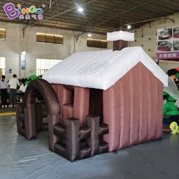 wholesale Factory outlet 3x3x3mH advertising inflatable Christmas decoration house blow up Santa buildings for outdoor party event ornament toys sport