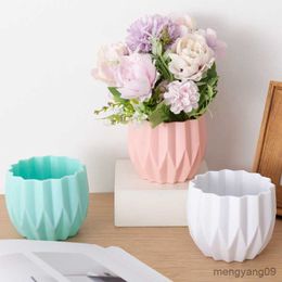 Planters Pots Plastik Modern Bunga Imitasi Bunga Anti Pecah untuk Eropa Sederhana R230808