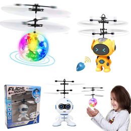 Electric/RC Animals Drone Induction by Hand Infrared Induction RC Helicopter Flying Toys Outdoor RC Helicopter Fly Ball Children Toys for Boys Gifts 230808