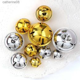 25/30/35/40/50mm Jingle Bell Gold/Silver Christmas Tree Pendant Ornaments Decorations DIY Handmade Crafts Accessories L230621