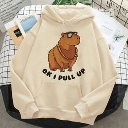 Men's Jackets Capybara hoodies men y2k aesthetic Winter pulls man anime pulls 230807