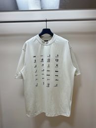 Luxury Brand Bale Loose Fit Tee Paris Tops Oversized nc T-shirts ia Collection Printed Washed Worn Out Letter Logo Printing Band T-shirt