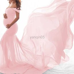 Maternity Dresses Maternity Women Dress Photography Pregnancy Dress Sexy Clothes For Pregnant Women Off Shoulder Strapless Photo Shooting Props HKD230808