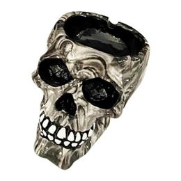 Skeleton Ashtray Scary Skull Head Ashtray For Men Decorative Horror Halloween Decoration Resin Skull Ornaments For Hotel Bedroom HKD230808