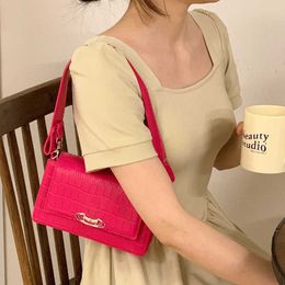 Pink Designer Bags vivibag Handbag Advanced Texture Crocodile Pattern Stick Bag Single Shoulder Underarm Women s Crossbody Chain Messenger Bag 230805