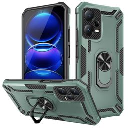 Warship Rugged Defender Heavy Duty Cases Anti-Slip Metal Ring Stand Support Magnet Mount Shockproof Cover For RedMi A1 9A 9C Note 12 11 10 POCO M4 X4 Pro XiaoMi 13 Lite