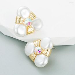 Stud Earrings 2pcs Pearl Vintage Retro Ear Earring Wedding Jewellery For Women And Girls Sister Fashionable Charming