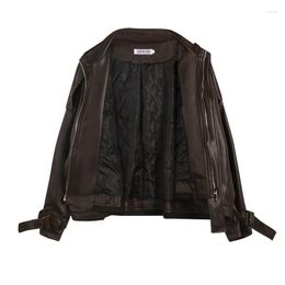 Women's Jackets Oversize Short PU Leather Jacket Women 2023 Autumn Winter Zipper Stand Collar Street Punk Hip Hop Motorcycle Coat Outerwear