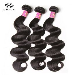 Lace Wigs UNICE 30Inch Body Wave Brazilian Virgin Hair Bundles Natural Color 100 Human Weave 1 3 4 pcs for Africa American Women 230807