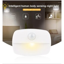 Wall Lamp LED Night Light EU Plug In Smart Motion Sensor 220V For Home Aisle WC Hallway Stair Kitchen Bedroom