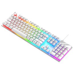SAMA Wired Keyboard GX50 Cool Esports Peripheral Mechanical Game Keyboard with Rainbow LED Backlit 104 Keys for Computer/Laptop/ HKD230808