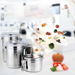 Storage Bottles 1pc Stainless Steel Container For Nuts Grains Beans Tea Flour Cereal Airtight Jar Coffee Canisters Box Outdoor Tools