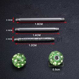 1Pc Crystal Zircon Ball Tongue Stud Stainless Steel Piercing Body Jewellery For Women Tongue Ring Lip Stud Nightclub Bar Jewellery x0808