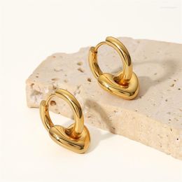 Hoop Earrings 2023 Pendant Women's Fashion Buckle Alloy Paired With Stainless Steel Attending Cocktail Banquet Accessories