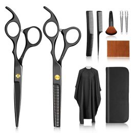 10-Piece Professional Hair Cutting Scissors Set - Perfect for Barbers, Salons & Home Use!