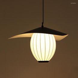 Pendant Lamps Nordic White Silk Cloth Lights LED Metallic Lustre Designer Lantern Ceiling Hanging Living Room Bedroom Restaurant