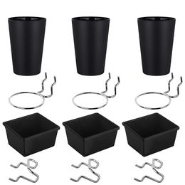 Hooks Rails 6 Sets Pegboard Bins Cups with Assortment for Cup Holder Organising 230807