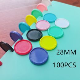Other Desk Accessories 100PCS28MM Colour solid binding plate buckle plastic mushroom hole binder ring DIY 230808