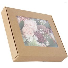 Decorative Flowers 1 Box Of Artificial Flower Bouquet Wedding Gift Simulation Rose Ornament