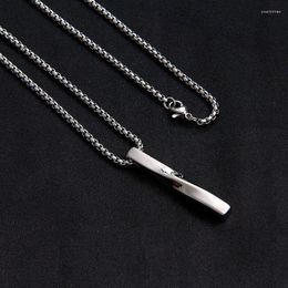 Chains Stainless Steel Tassel Necklaces For Men Silver Color Metal Hip Hop Punk Choker Fashion Jewelry Father Boyfriend Gift