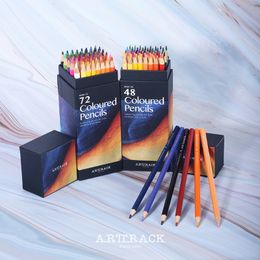 Painting Pens ARTTRACK Oil Drawing Pencil Set Lapices Colores Rainbow Crayon De Couleur Professionnel Lapiz Pencils for Artist School Supplies 230807