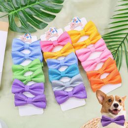 Dog Apparel 6PCS/SET Dotted Small Cat Bowties Bow Tie Candy Colors Cute Grooming Pet Items For Dogs Supplies