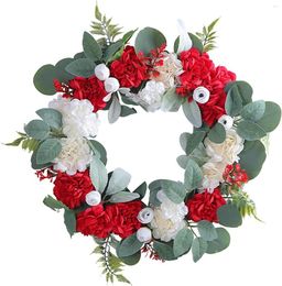 Decorative Flowers Spring And Summer Wreath | Artificial Season Hydrangea 3D For Front Door Thanksgiving Home De