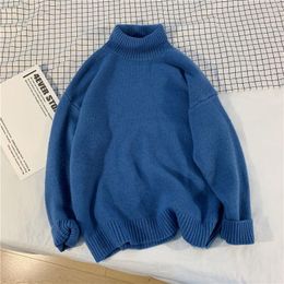 Women's Sweaters Women Plus Size Unisex Couple Turtleneck Autumn All-match Harajuku Chic Female Pullovers Solid Leisure Ins