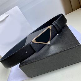 Black ceinture for woman designer triangle metal buckle fashion waistband classic formal lady belt mens red white street jeans decoration YD017