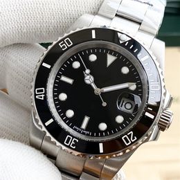 Mechanical movement mens watches 2813 automatic stainless steel strap 40mm ceramic bezel high quallity watch for men bulk wristwat245W
