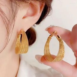 Stud Earrings Big Hoop Earring Women Girls Gold Silver Plating Fashion Jewelry Accessories Party Gift 2023 Style HE23371