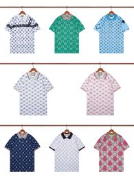 Summer Casual Shirts Men Black Tees Designer Polo Gu New Round Neck Fashion Shirt Cci Vacation Sleeve Phantom Gate Letter Print Top