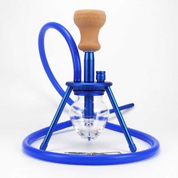 MNMUM Arabic Tripod Glass Shisha with Ceramic Bowl Metal Charcoal Tongs Silicone Smoking Water Pipe Chichas Narguie Small Hookah HKD230809