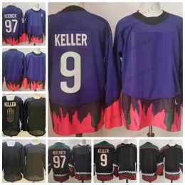custom Men women youth Phoenix''Coyotes''2021 Reverse Retro Hockey Jerseys 9 Clayton Keller 97 Jeremy Roenick Alternate Black Vintage Mens Stitched