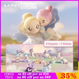 Blind box Original Finding Unicorn AAMY Melt With You Series Blind Box Cute Action Anime Figure Model Designer Doll Gift Kids Trendy Toy 230808