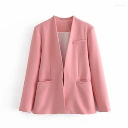 Women's Suits Ladies Office Wear Blazers Coat Female Elegant Solid Color Small Suit Jacket Top Women