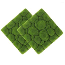 Decorative Flowers Foam Flocking Simulation Moss Green Background Wall Artificial Panel Pad Micro Landscape Prop Decoration Garden Turf