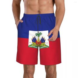 Men's Shorts Swim Summer Swimwear Man Swimming Trunks Beach Surf Board Male Clothing Pants Flag Of Haiti