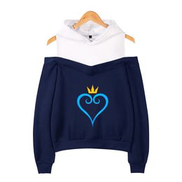 Women's Hoodies Sweatshirts 2d Kingdom Hearts Off-Shoulder Hoodies Women Fashion Personality Kingdom Hearts Girls Hoodies Ladies Sweatshirts 230808