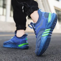 Knit Breathable Running Sneakers Walking Men Gym Shoes Hiking Shoes Men's Sports Designer Shoe Outdoor Summer Black Blue Men Casual Factory Item ZM-2339 for All 608 's