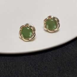 Stud Earrings IN2023 Fashion Resin Jewellery Top Quality Luxury Lovely Beautiful Green Crystal