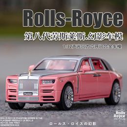 Transformation toys Robots 1 32 Eighth generation Rolls Royce Phantom Simulation Diecast Metal Alloy Model car Sound Light Pull Back Collection Kids Toy 230808