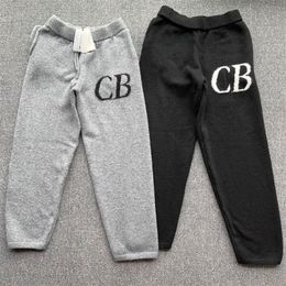 Men's Pants Cb Cole Buxton Knit Pants Men Women Top Quality Vintage Jacquard CB Woollen Oversized Cole Buxton Sweatpants Inside Tags 230808