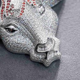 Designer Jewellery Customization Silver Lab Grown Diamond Pendant 3D Design Moissanite Pendant Pass Diamond Tester Moissanite Diamond Pendant