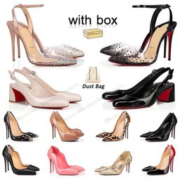 2024 Red Bottoms Dress Shoes Designer High Heels Luxurys Womens Pumps Platform Women Peep-toe Sandals Sexy Pointed Sole Wedding 8cm 10cm 12cm Loafers Heel Sneaker