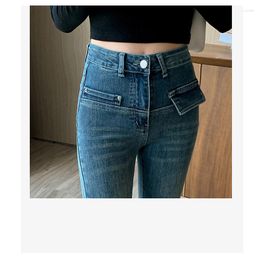 Women's Jeans Real Time Shooting Of High Waisted Flared For Pants Black 2023 Autumn And Winter Clothing Tassel Slimming