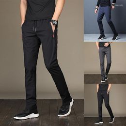 Men's Pants 2023 Spring/Summer Brand Casual Slim Fit Work Elastic Waist Jogging Plus Size